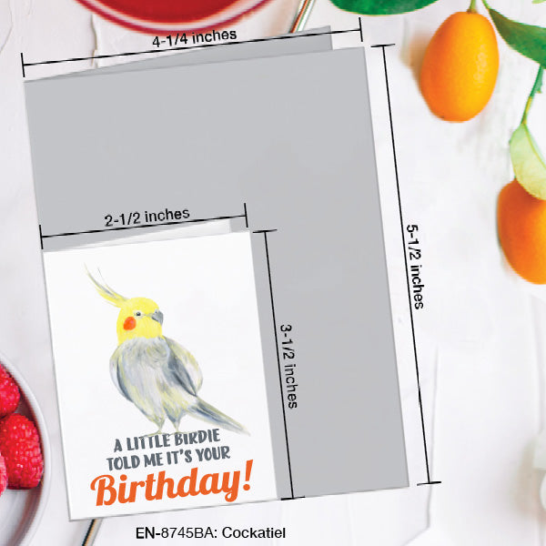 Cockatiel, Greeting Card (#8745BA)