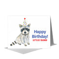 Raccoon Rocket, Greeting Card (#8746D)