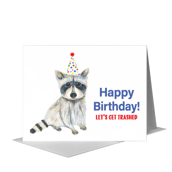 Raccoon Rocket, Greeting Card (#8746D)