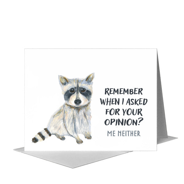 Raccoon Rocket, Greeting Card (#8746E)