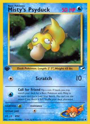 Misty's Psyduck 054/132 - Gym Heroes 1st Edition