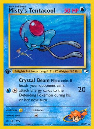 Misty's Tentacool 057/132 - Gym Heroes 1st Edition