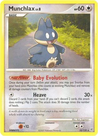 Munchlax 033/130 - Diamond and Pearl Reverse Holofoil