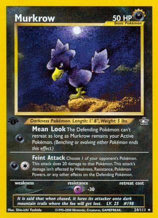 Murkrow 024/111 - Neo Genesis 1st Edition