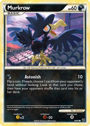 Murkrow 058/90 - Undaunted Reverse Holofoil