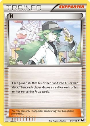 N (Supporter) 096/108 - Dark Explorers Reverse Holofoil