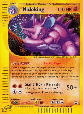 Nidoking (H18) H18 - Aquapolis - Holofoil