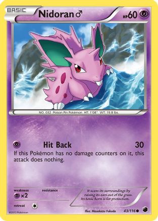 Nidoran M 043/116 - Plasma Freeze Reverse Holofoil