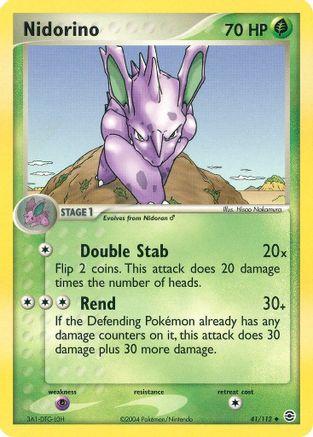 Nidorino 041/112 - FireRed & LeafGreen Reverse Holofoil