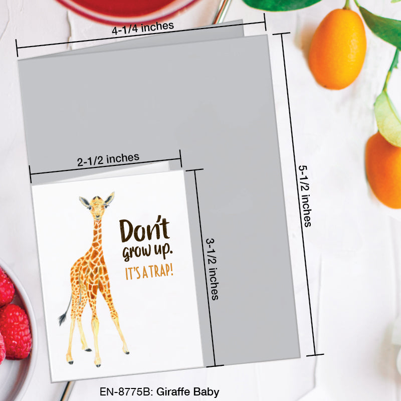 Giraffe Baby, Greeting Card (#8775B)