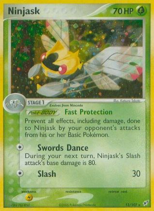 Ninjask 013/107 - Deoxys Reverse Holofoil