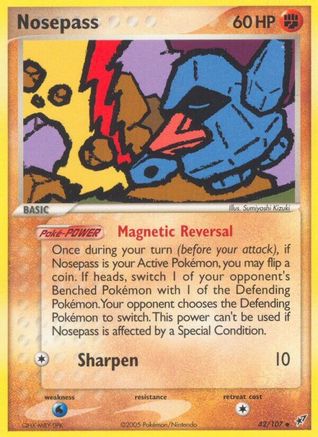 Nosepass 042/107 - Deoxys Reverse Holofoil