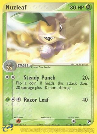 Nuzleaf 048/100 - Sandstorm Reverse Holofoil