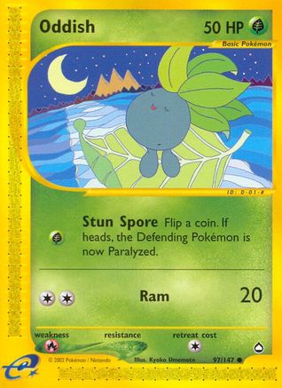 Oddish 097/147 - Aquapolis Reverse Holofoil