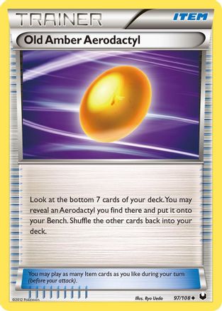 Old Amber Aerodactyl 097/108 - Dark Explorers Reverse Holofoil