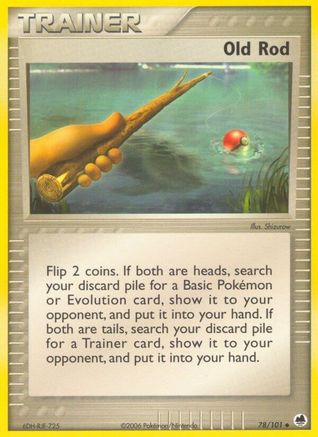 Old Rod 078/101 - Dragon Frontiers Reverse Holofoil