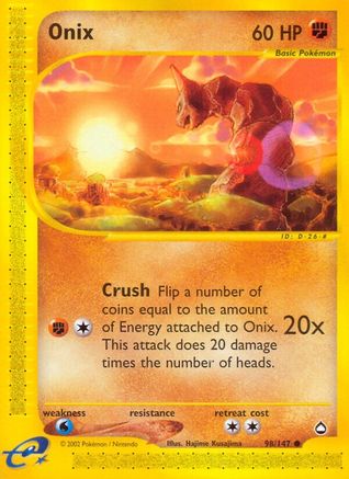 Onix 098/147 - Aquapolis Reverse Holofoil