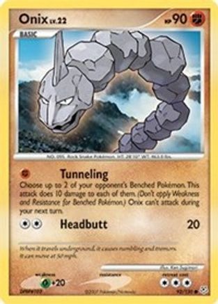 Onix 092/130 - Diamond and Pearl Reverse Holofoil