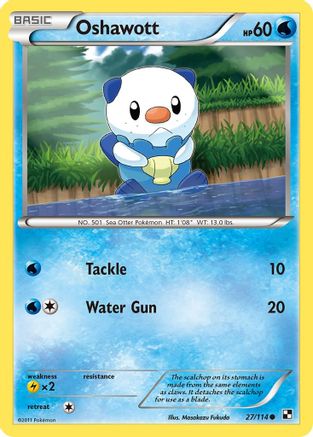 Oshawott 027/114 - Black and White