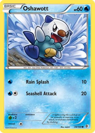 Oshawott 039/149 - Boundaries Crossed Reverse Holofoil