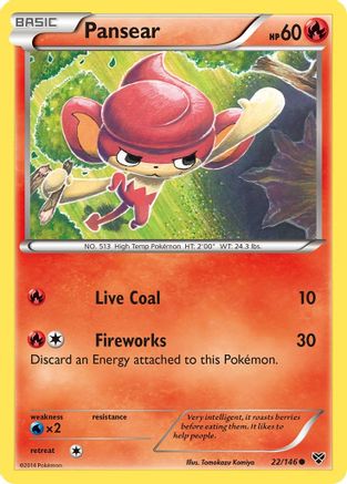 Pansear 022/146 - XY Base Set Reverse Holofoil