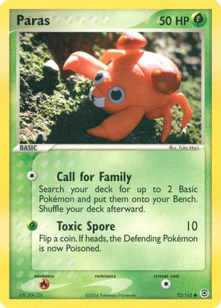 Paras 072/112 - FireRed & LeafGreen