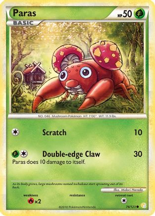 Paras 076/123 - HeartGold SoulSilver