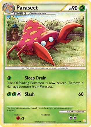 Parasect 048/123 - HeartGold SoulSilver Reverse Holofoil