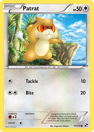 Patrat 077/114 - Black and White Reverse Holofoil