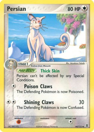 Persian 044/112 - FireRed & LeafGreen Reverse Holofoil