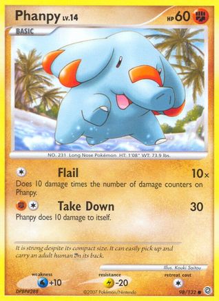 Phanpy 098/132 - Secret Wonders Reverse Holofoil