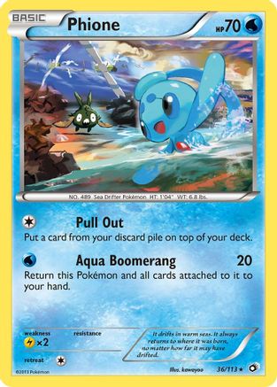 Phione 036/113 - Legendary Treasures Reverse Holofoil