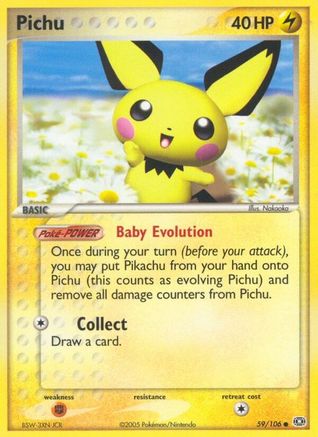 Pichu 059/106 - Emerald Reverse Holofoil