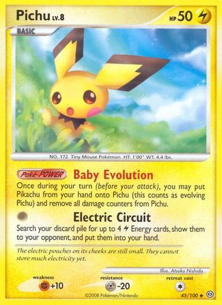 Pichu 045/100 - Stormfront Reverse Holofoil