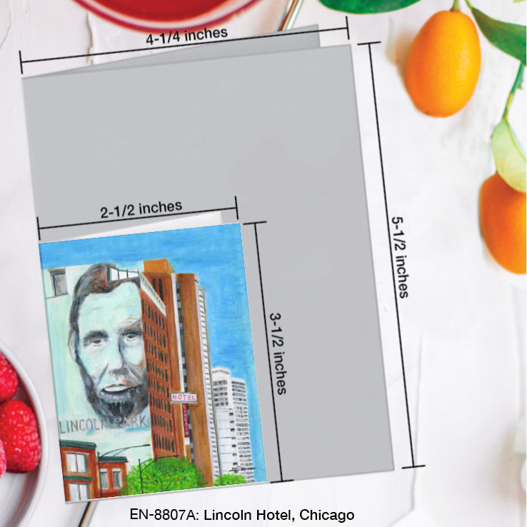 Lincoln Hotel, Chicago, Greeting Card (#8807A)