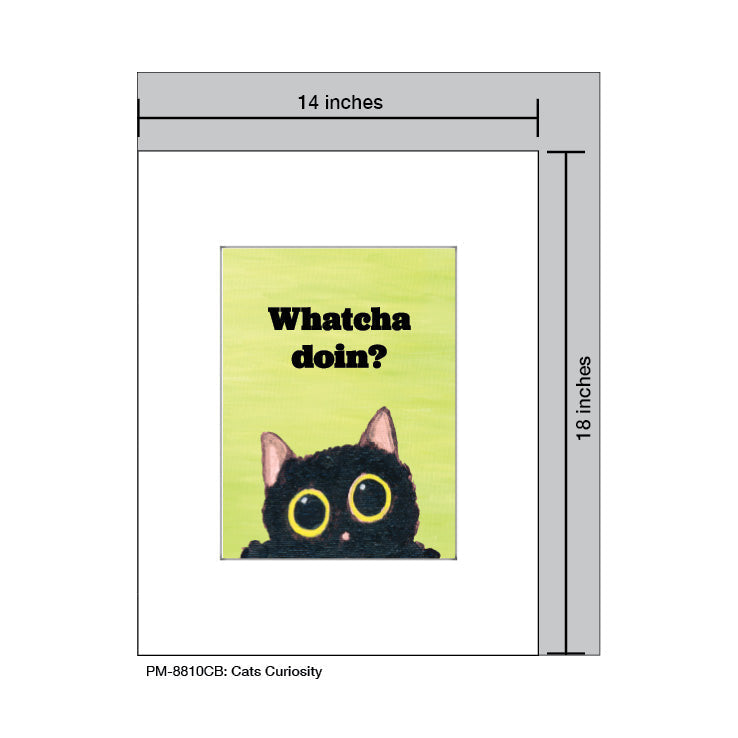 Cats Curiosity, Print (#8810CB)