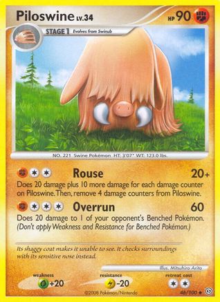 Piloswine 046/100 - Stormfront Reverse Holofoil