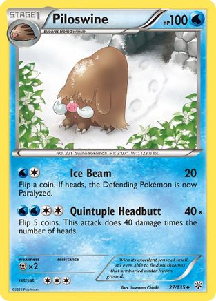 Piloswine 027/135 - Plasma Storm Reverse Holofoil