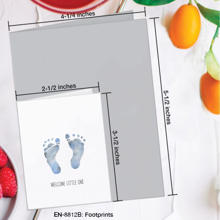 Footprints, Greeting Card (#8812B)