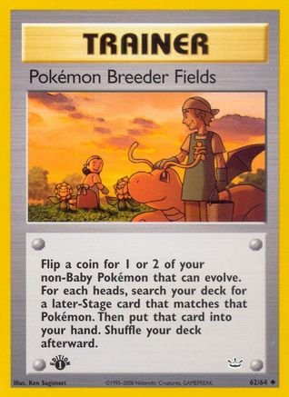 Pokemon Breeder Fields 062/64 - Neo Revelation 1st Edition