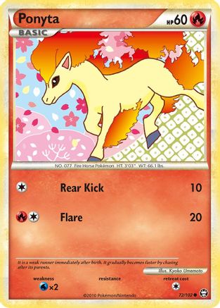 Ponyta 072/102 - Triumphant Reverse Holofoil