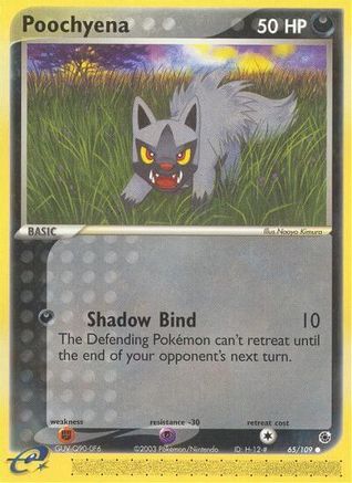 Poochyena 065/109 - Ruby and Sapphire Reverse Holofoil
