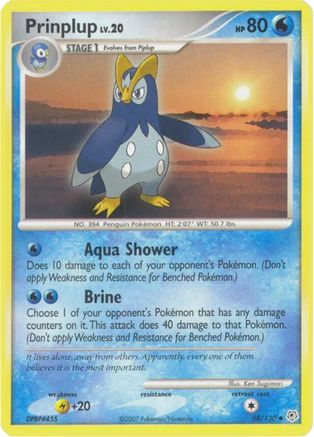 Prinplup 058/130 - Diamond and Pearl Reverse Holofoil