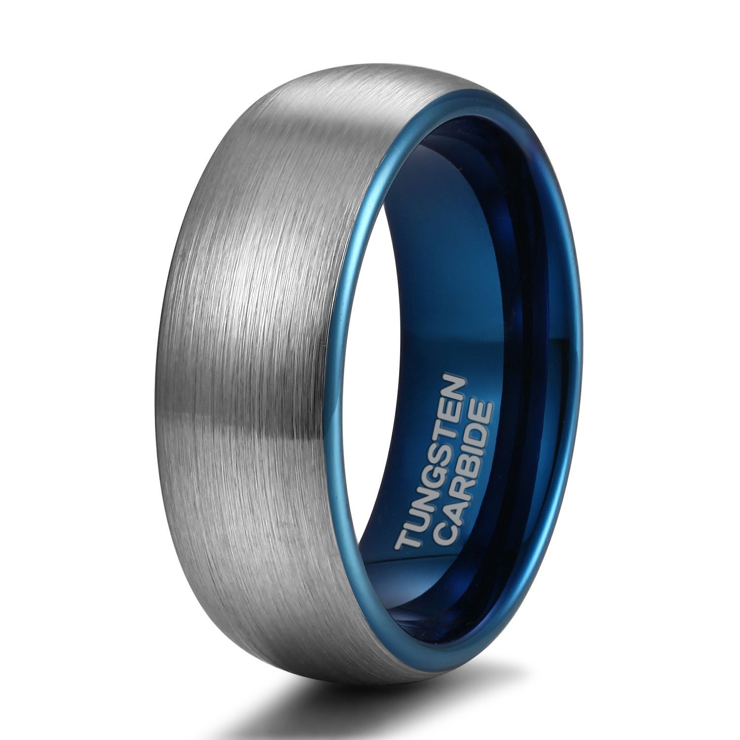 Double-tone Tungsten Steel Ring with 4mm to 8mm Beaded Pulling
