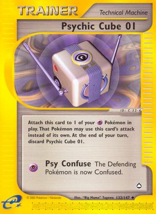 Psychic Cube 132/147 - Aquapolis Reverse Holofoil