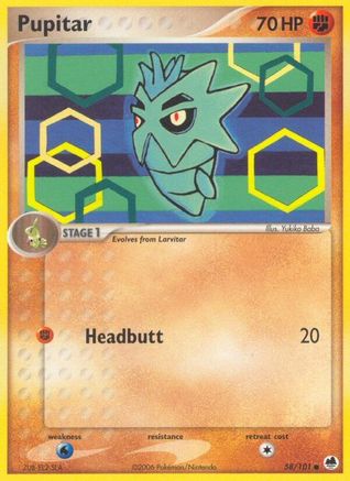 Pupitar 058/101 - Dragon Frontiers Reverse Holofoil