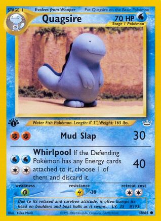 Quagsire 048/64 - Neo Revelation 1st Edition