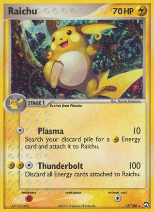 Raichu 012/108 - Power Keepers Reverse Holofoil