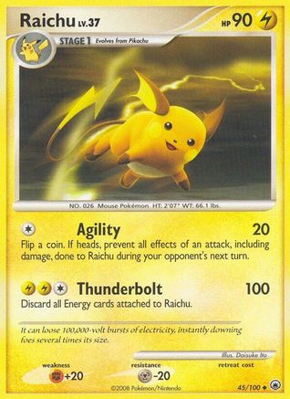 Raichu 045/100 - Majestic Dawn Reverse Holofoil