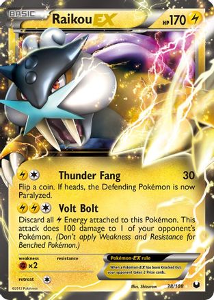 Raikou EX 038/108 - Dark Explorers Holofoil